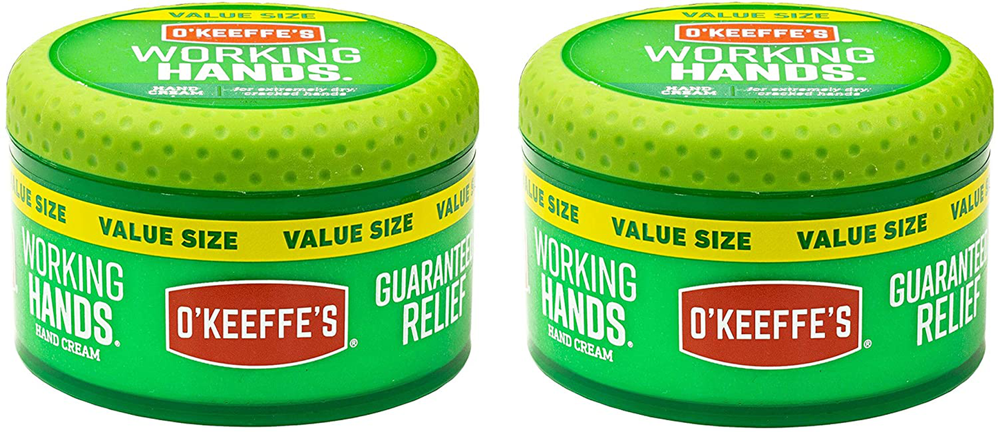 O'Keeffe's Working Hands Hand Cream Value Size, 6.8 Ounce Jar, (Pack of 2)