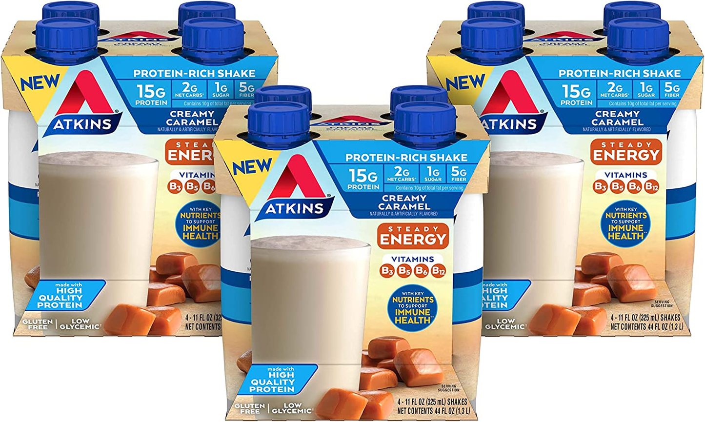 Atkins Creamy Protein-Rich Shake with Creamy Vanilla, 12 Count