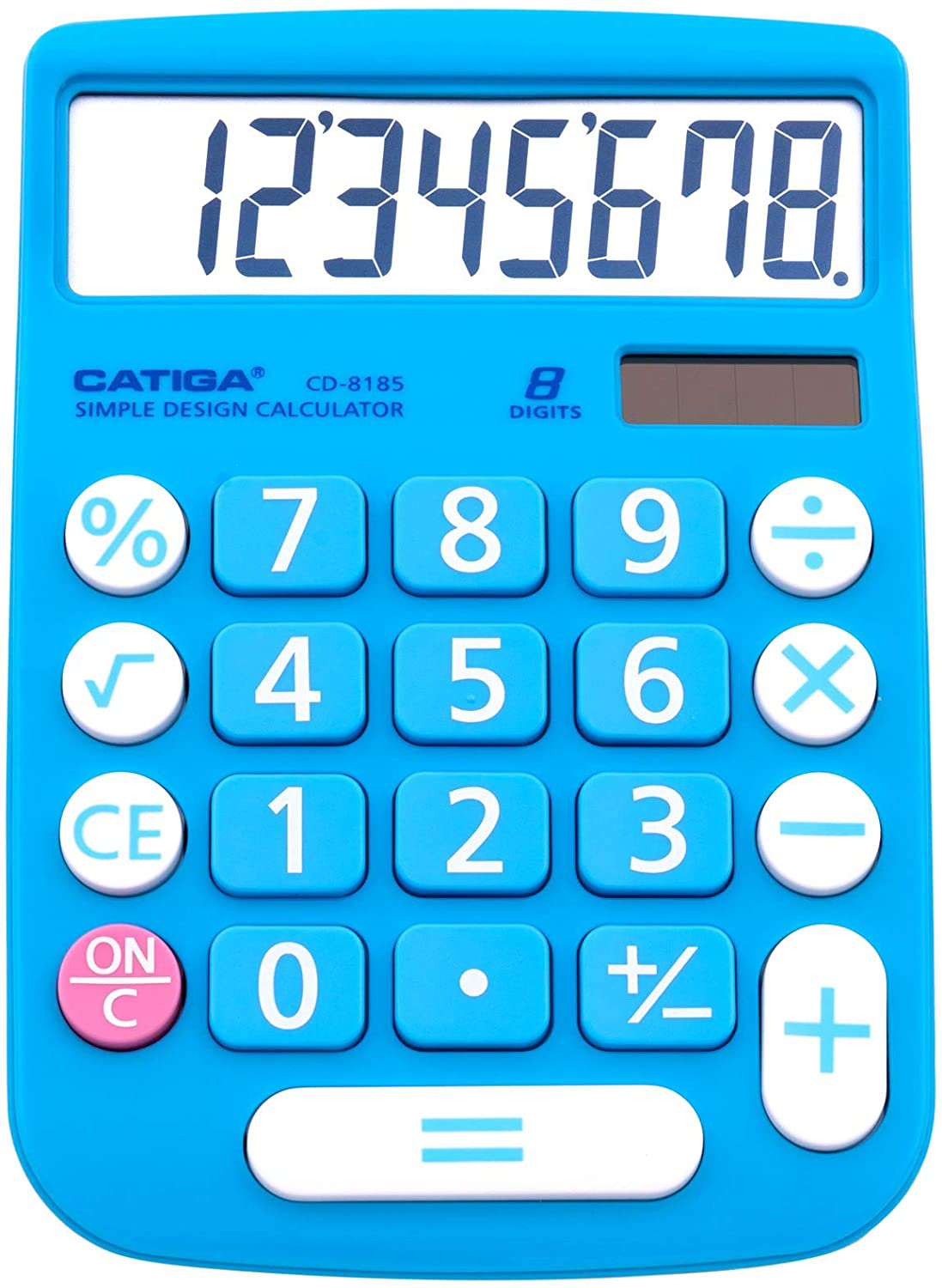 CATIGA CD-8185 Office and Home Style Calculator - 8-Digit LCD Display - Suitable for Desk and On The Move use. (Blue)