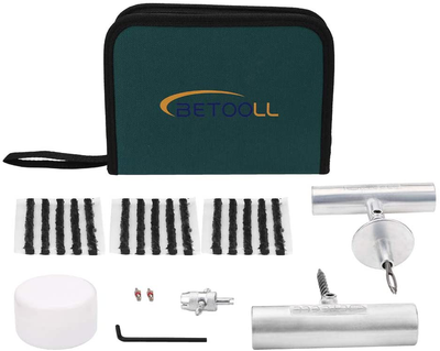 BETOOLL Tire Repair Kit for Car, Motorcycle, ATV, Jeep, Truck, Tractor Flat Tire Puncture Repair