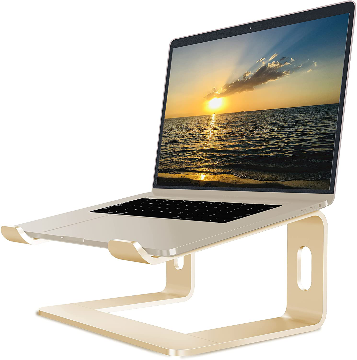 Soundance Laptop Stand, Aluminum Computer Riser, Ergonomic Laptops Elevator for Desk, Metal Holder Compatible with 10 to 15.6 Inches Notebook Computer