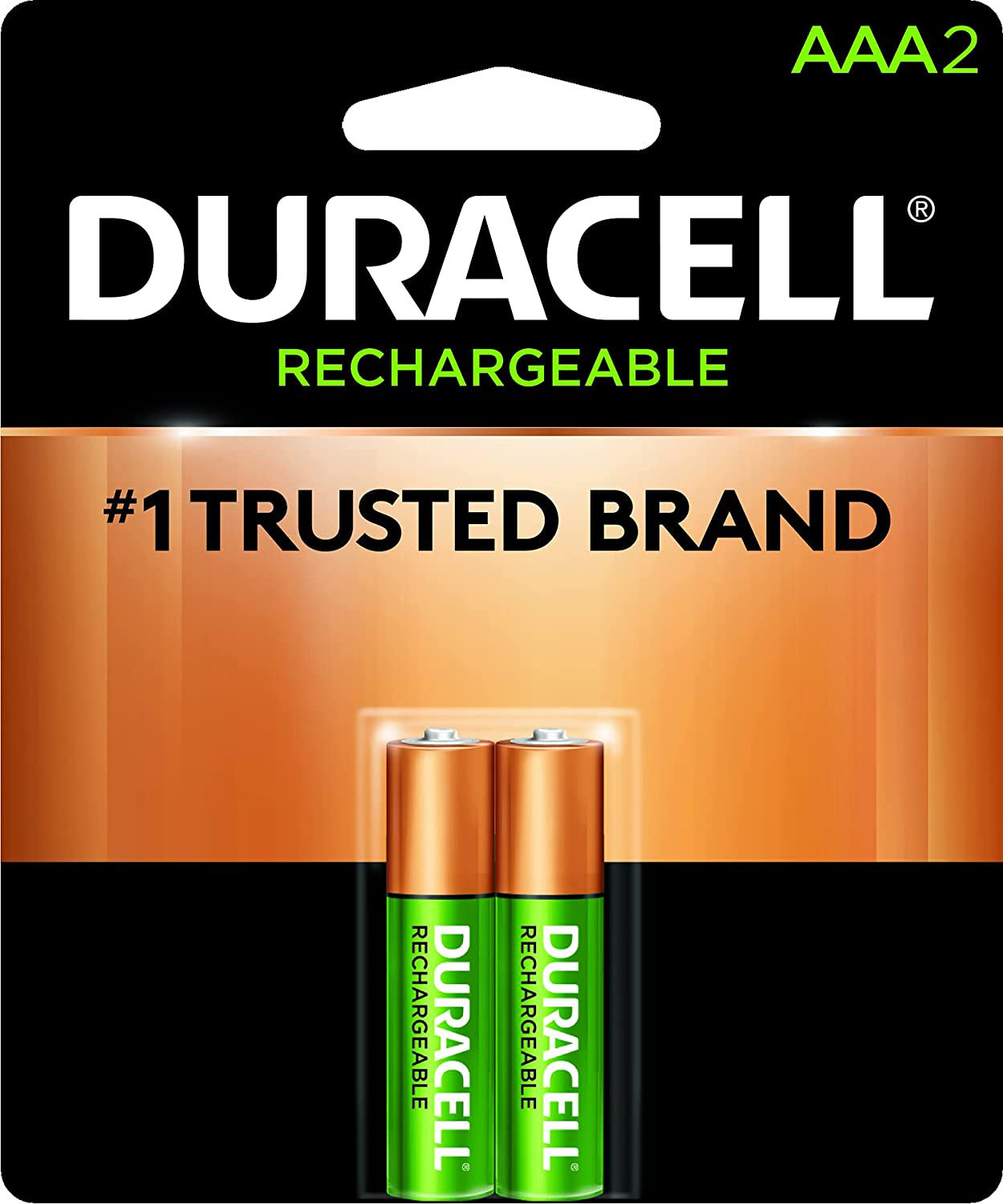 Duracell - Rechargeable AAA Batteries - long lasting, all-purpose Double A battery for household and business - 2 count