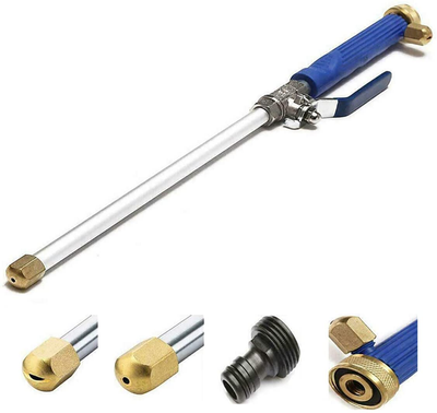 Uptuoli High Pressure Hydro Jet Wand, Extendable Garden Sprayer 2 in 1 Power Washer Attachment Water Hose Nozzle Car Washer Glass Cleaning Tool Window Water Cleaner