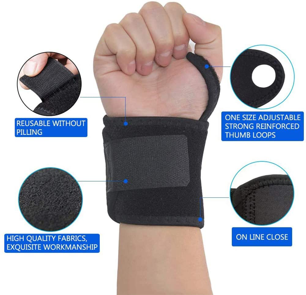 Bracoo WS10 Wrist Support Brace, Hand Support, Adjustable Wrist Wrap Strap for Fitness, Weightlifting, Tendonitis, Carpal Tunnel Arthritis, Joint Pain Relief, Wrist Tendonitis – Fits Right and Left Hand
