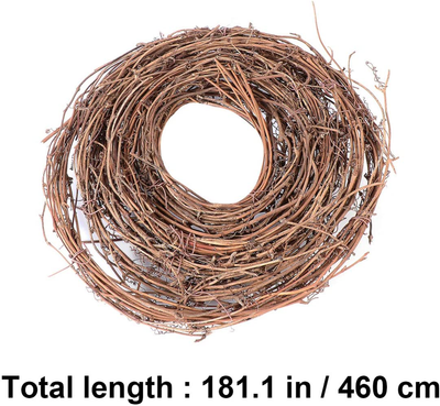 Garneck 15Ft Twig Garland, Christmas DIY Crafts Natural Grapevine Twig Garland Wreaths Decor for Christmas Holiday Home Decor