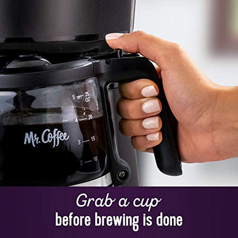 Mr. Coffee 2134286 ® 5-Cup Mini Brew Switch Coffee Maker, White