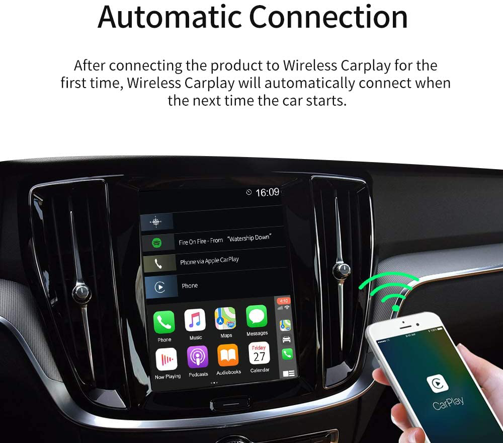 CarlinKit 2.0 Wireless CarPlay Adapter USB for Factory Wired CarPlay Cars Wireless CarPlay Dongle Convert Wired to Wireless CarPlay