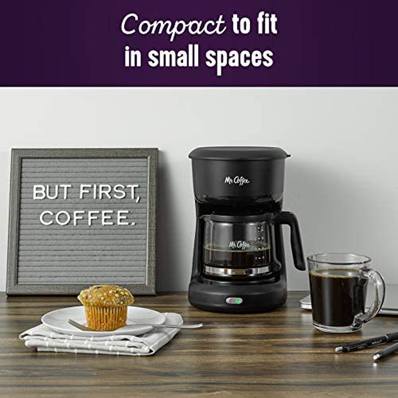 Mr. Coffee 2134286 ® 5-Cup Mini Brew Switch Coffee Maker, White
