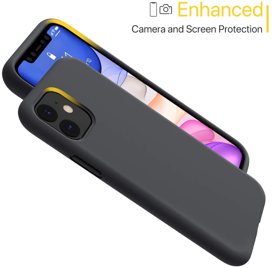 Gel Rubber Full Body Protection Cover Case Drop Protection Case Liquid Silicone Case Compatible with iPhone 11 6.1 inch