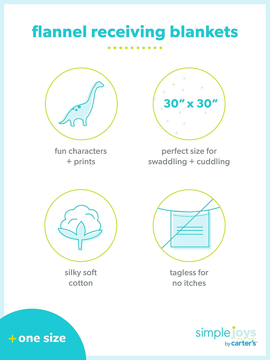 Simple Joys by Carter's Baby 7-Pack Flannel Receiving Blankets
