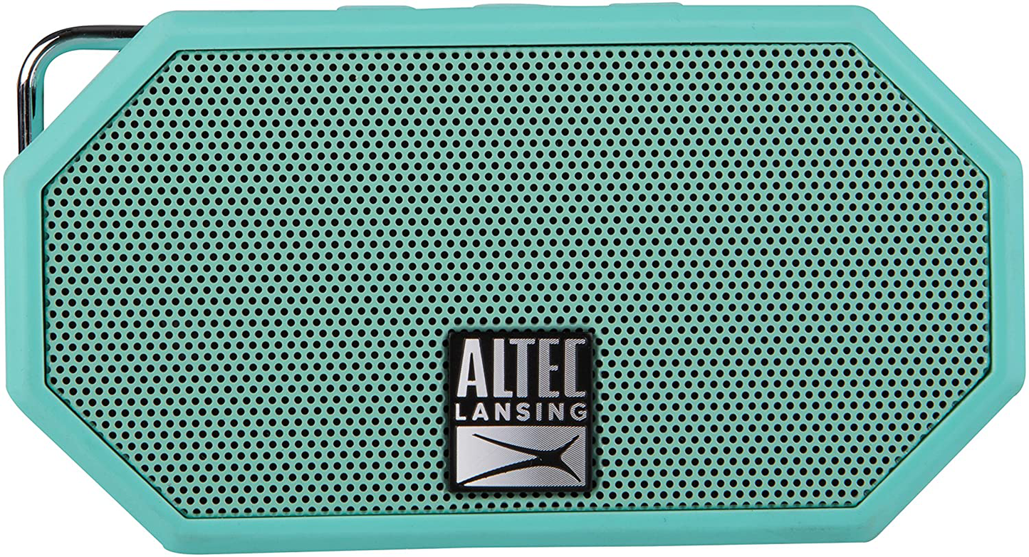 Altec Lansing Mini H2O - Wireless Bluetooth Waterproof Speaker, Floating, IP67, Portable, Strong Bass, Rich Stereo System, Microphone, 30 Ft Range, Lightweight, 6-Hour Battery, Mint (IMW257-MNT-GRP)