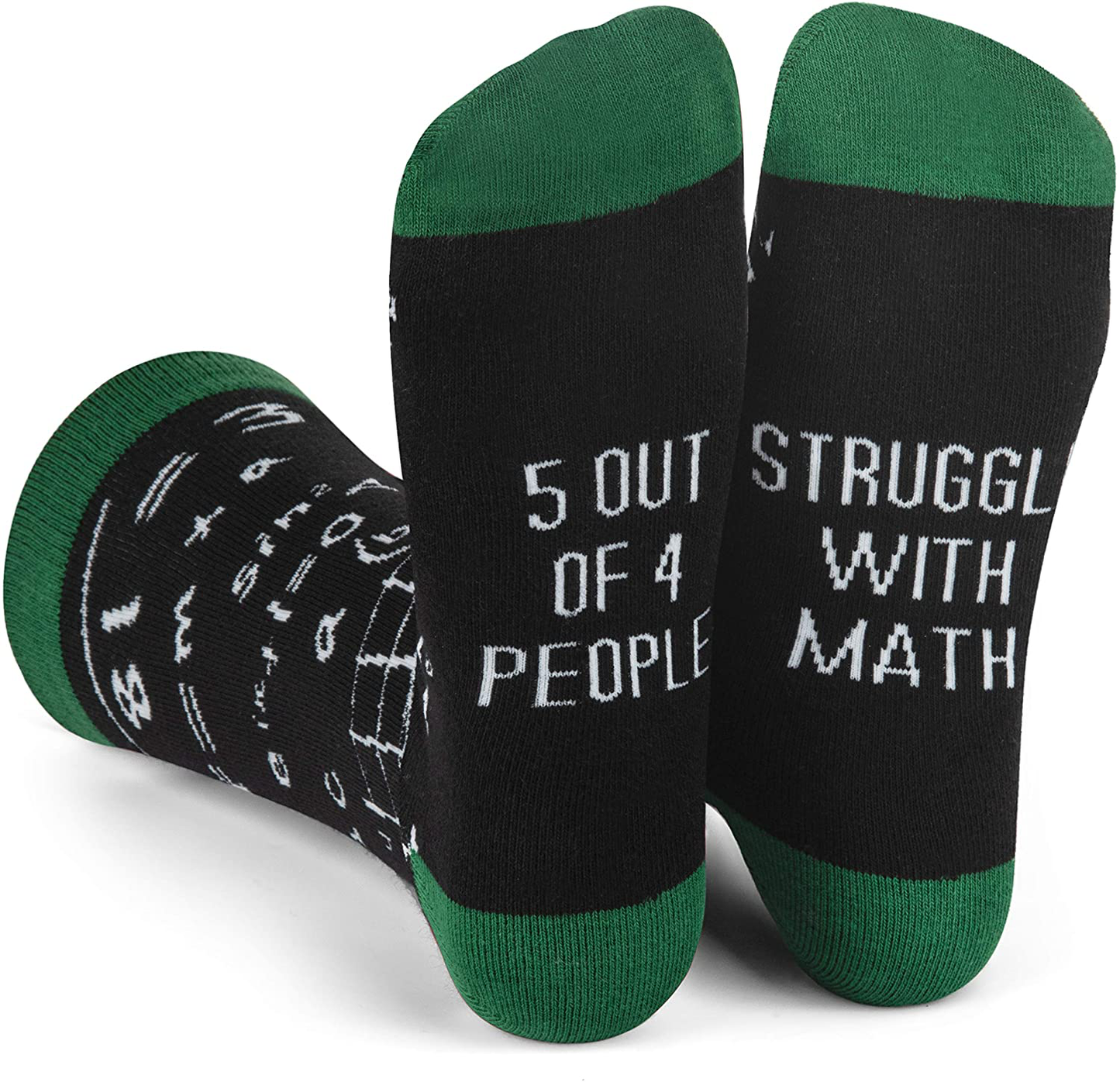 Funny Nerd Socks - Gift for Teachers, Students, Book Lovers, Math, Science Geeks