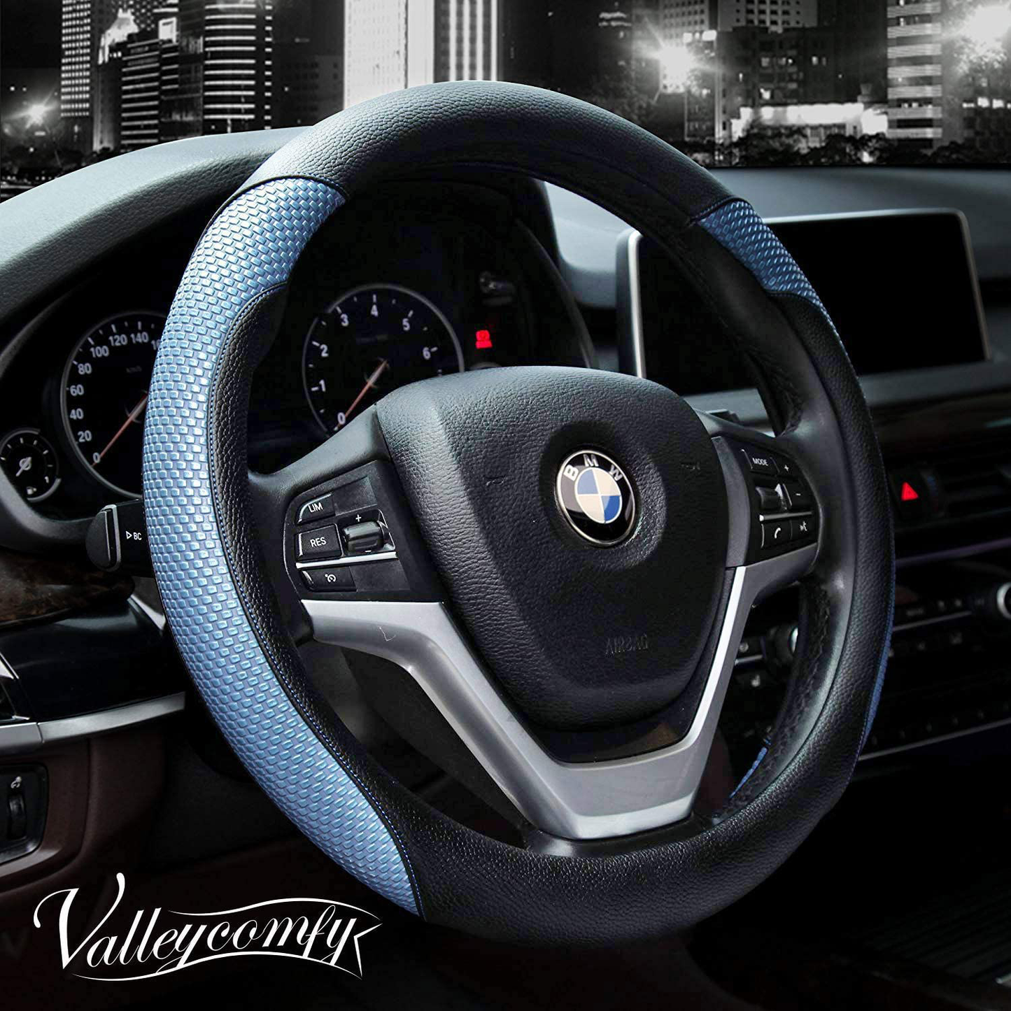Valleycomfy Microfiber Leather Steering Wheel Covers