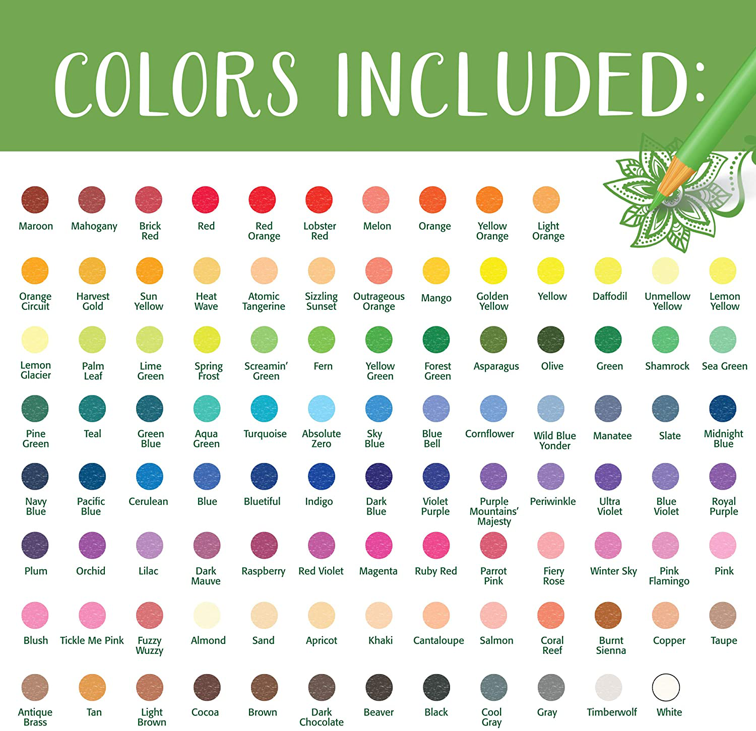 Crayola 100 Colored Pencils, Adult Coloring, Great for Coloring Books, Gift