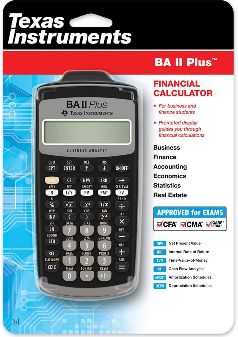 Texas Instruments BA II Plus Financial Calculator