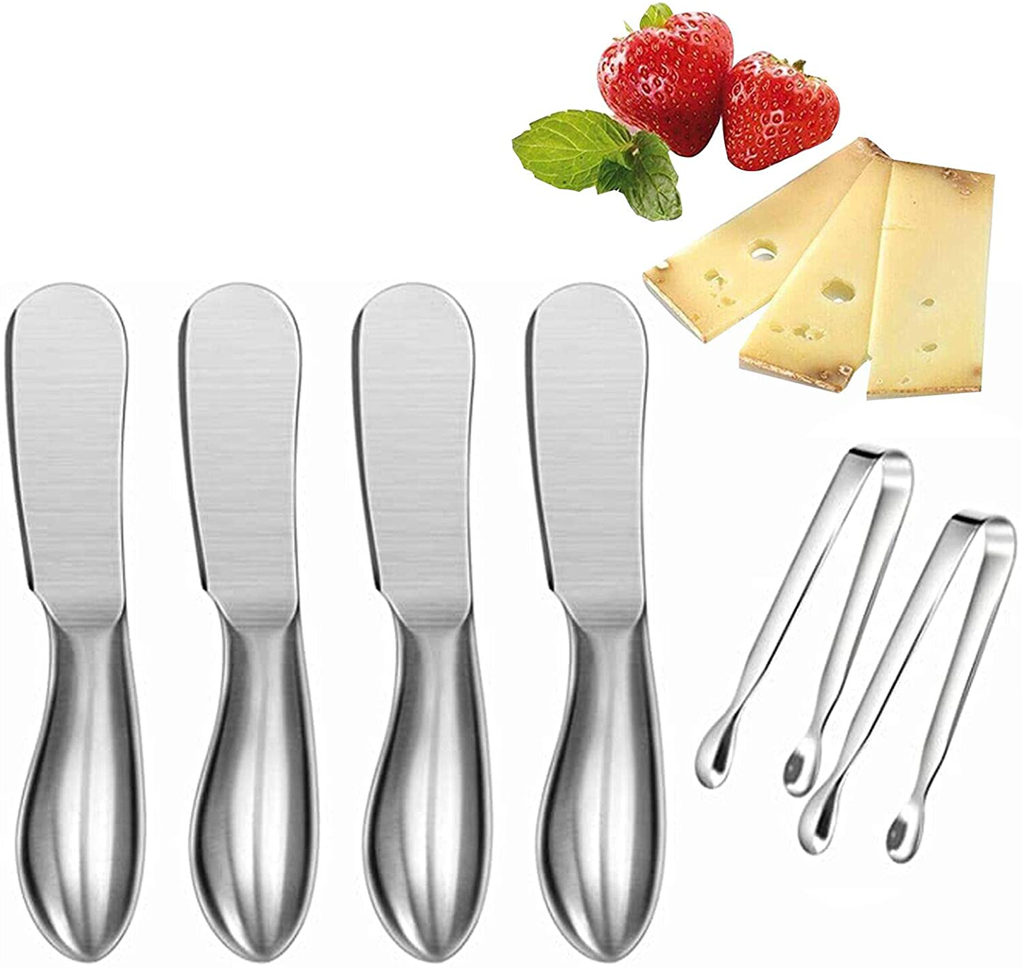 Cheese Knives with Wood Handle Steel Stainless Cheese Slicer Cheese Cutter (Option A)