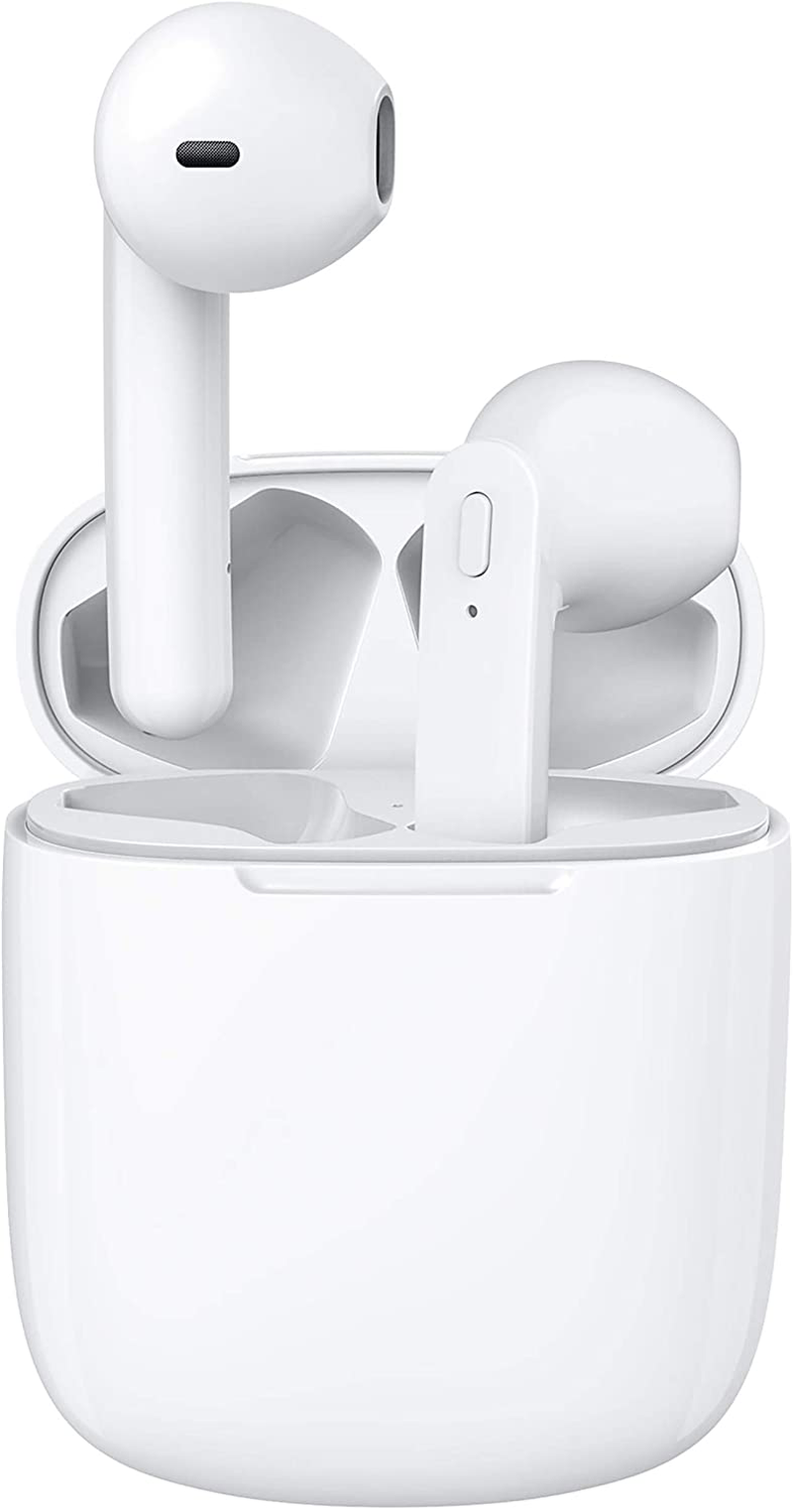 Hntmao IPX7 Waterproof Bluetooth Earbuds, True Wireless Earbuds, 30H Cyclic Playtime Headphones with Charging Case and mic