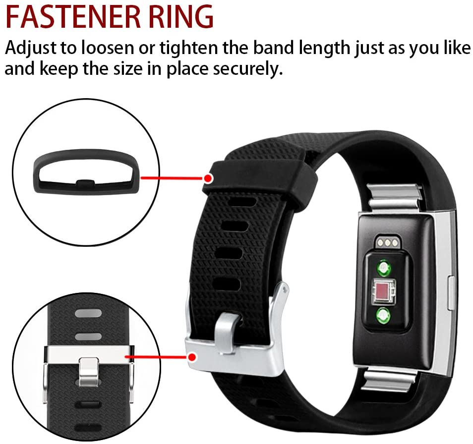 Replacement Bands Compatible for Fitbit Charge 2, Classic & Special Edition Adjustable Sport Wristbands