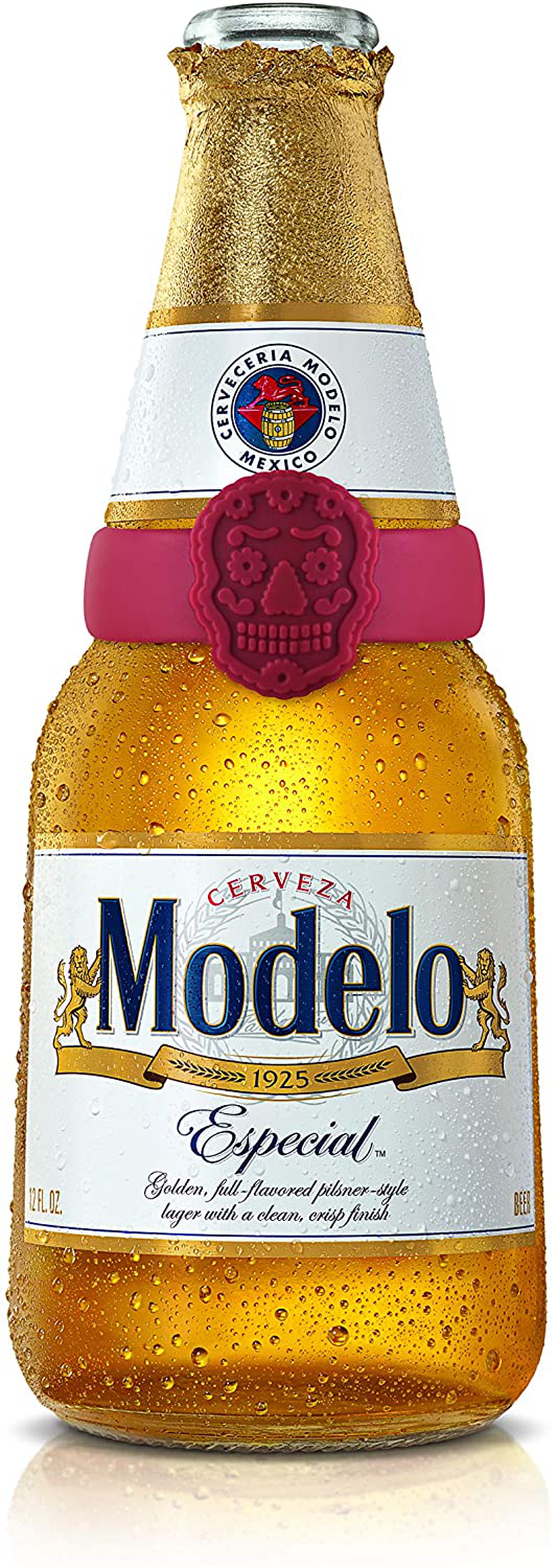 Vacu Vin Bottle Markers Sugar Skull Modelo Set of 6 Beer Accessory, One Size, Multi