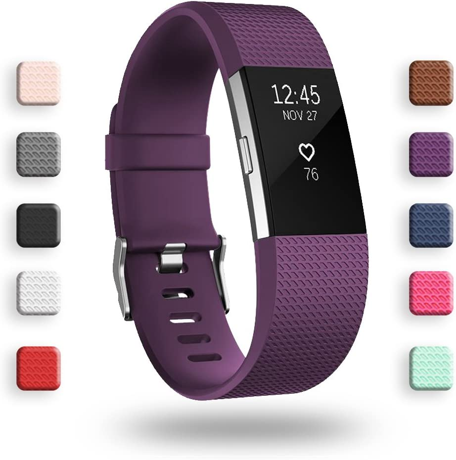 Replacement Bands Compatible for Fitbit Charge 2, Classic & Special Edition Adjustable Sport Wristbands