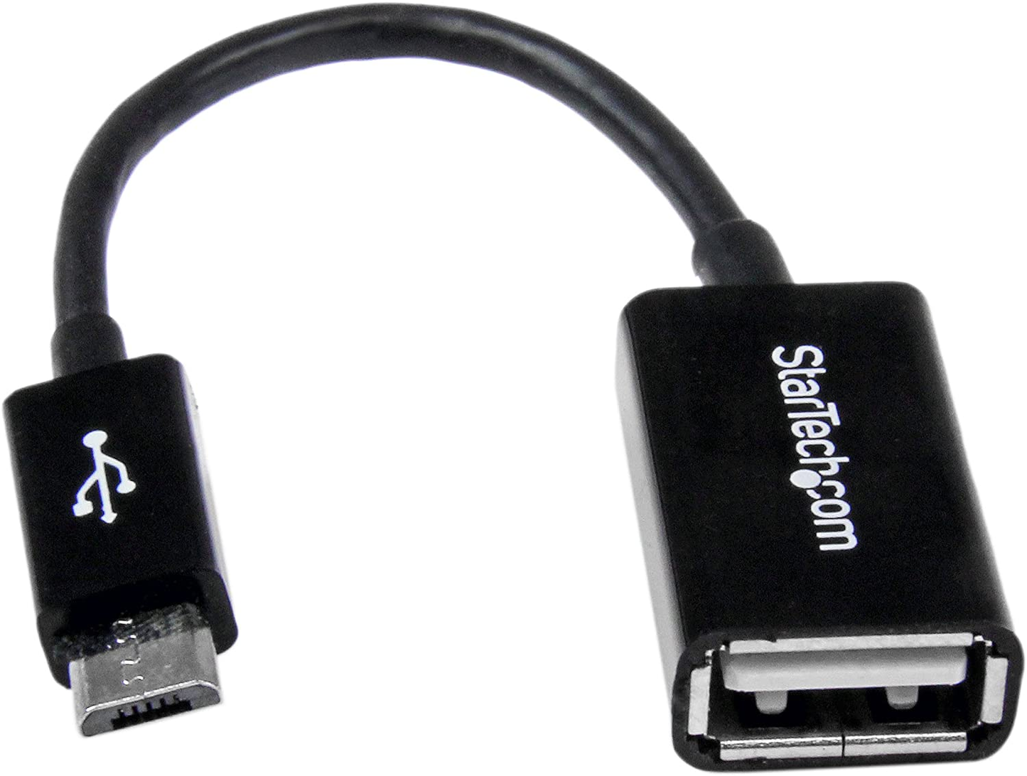 Startech.Com 5In White Micro USB to USB OTG Host Adapter M/F - Micro USB Male to USB a Female On-The-Go Host Cable Adapter - White (UUSBOTGW)