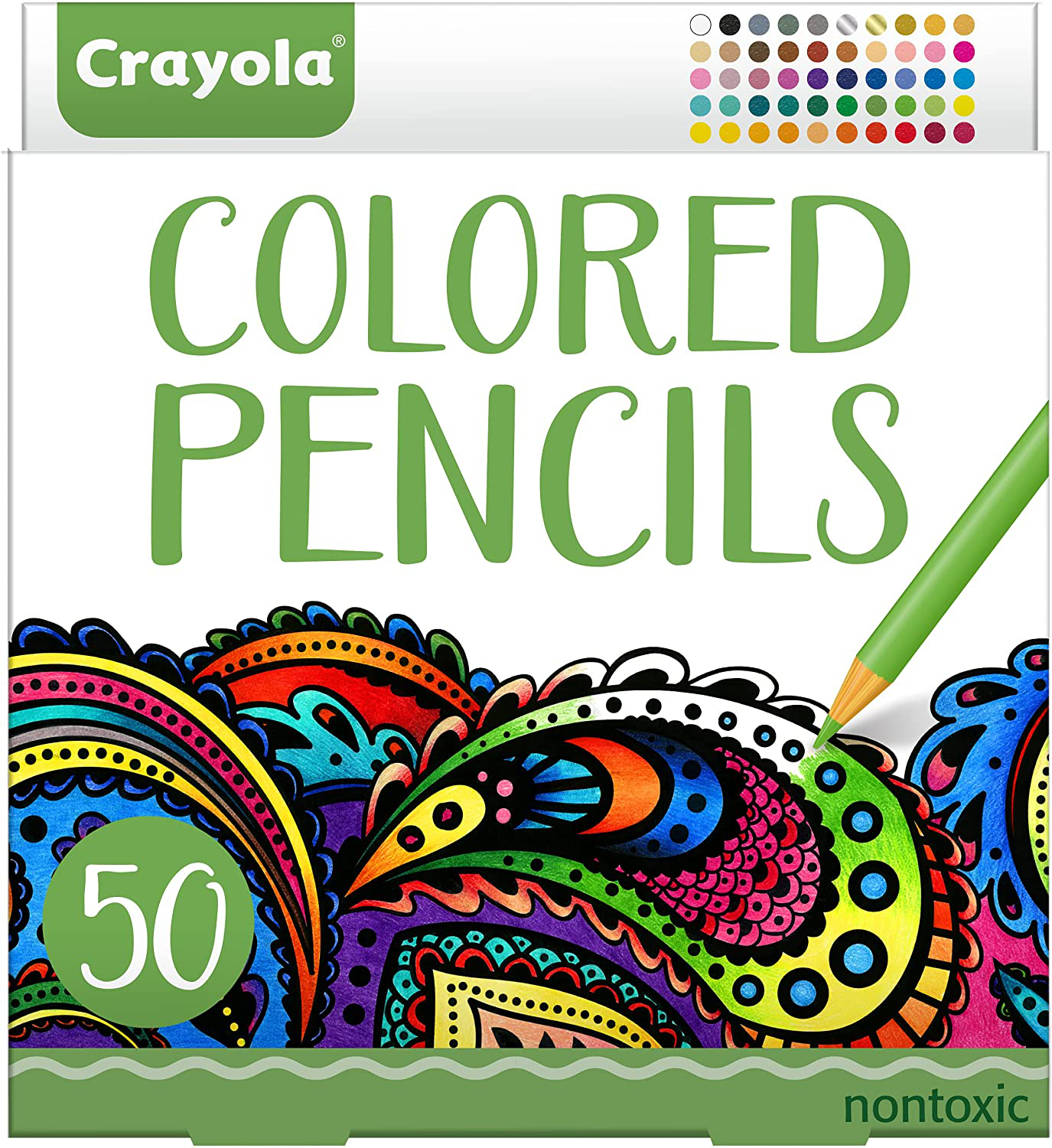 Crayola 100 Colored Pencils, Adult Coloring, Great for Coloring Books, Gift