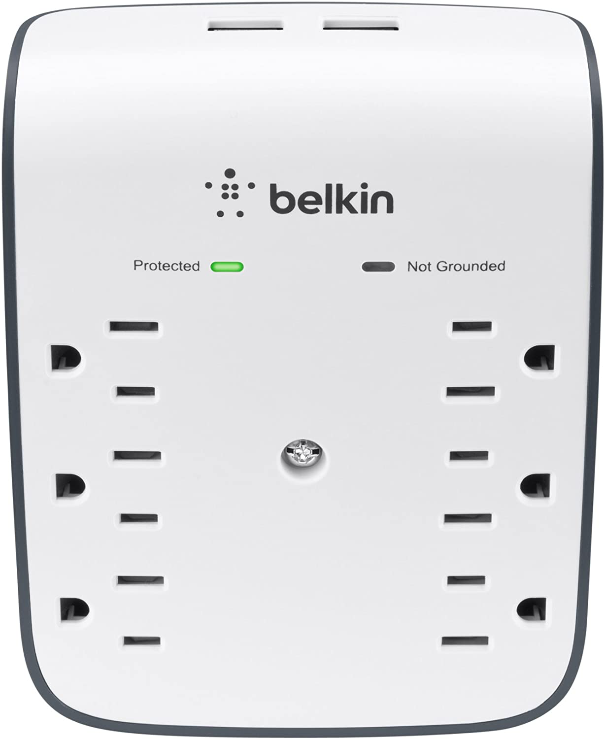 Belkin Power Strip Surge Protector Long Flat Plug Heavy Duty Extension Cord for Home, Office, Travel, Computer Desktop, Laptop & Phone Charging Brick (3,940 Joules)