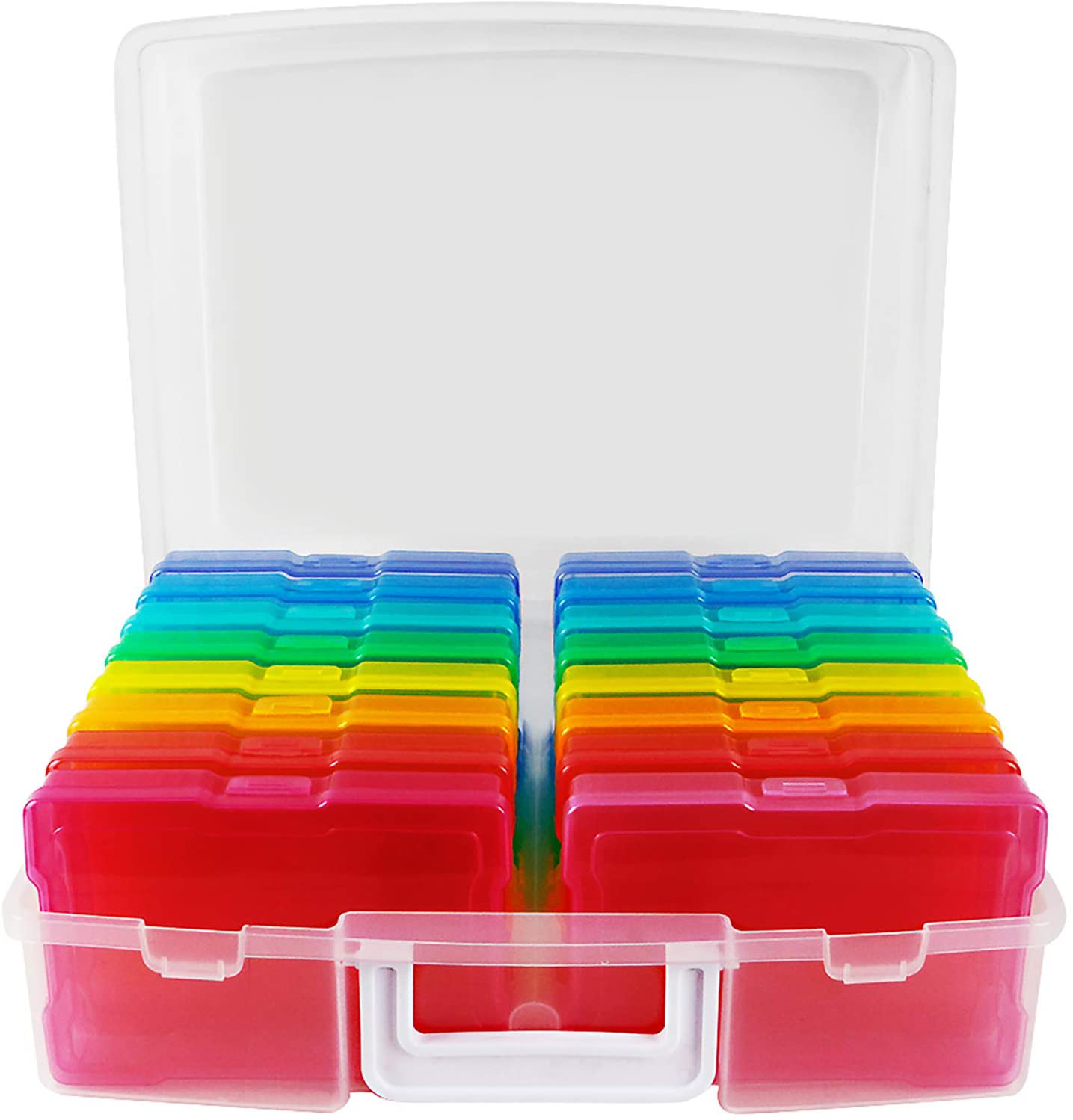 Photo Case 4" x 6" Photo Box Storage - 16 Inner Photo Keeper Photo Organizer Cases Photos Storage Containers Box for Photos