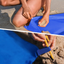 Beach Blanket Waterproof Sandproof Beach Mat Large 83" X 79" for 4-7 Adults Sand Free Mat Quick Drying Lightweight Beach Accessories with 4 Stakes and 4 Corner Pockets for Picnic, Travel