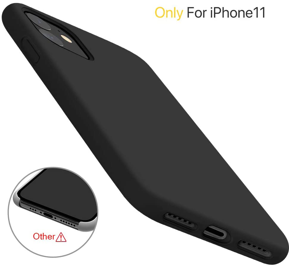 Gel Rubber Full Body Protection Cover Case Drop Protection Case Liquid Silicone Case Compatible with iPhone 11 6.1 inch