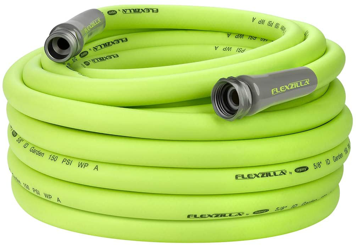 Flexzilla HFZG575YW-E Garden Lead-in Hose 5/8 in. x 75 ft, Heavy Duty, Lightweight, Drinking Water Safe, HFZG575YW
