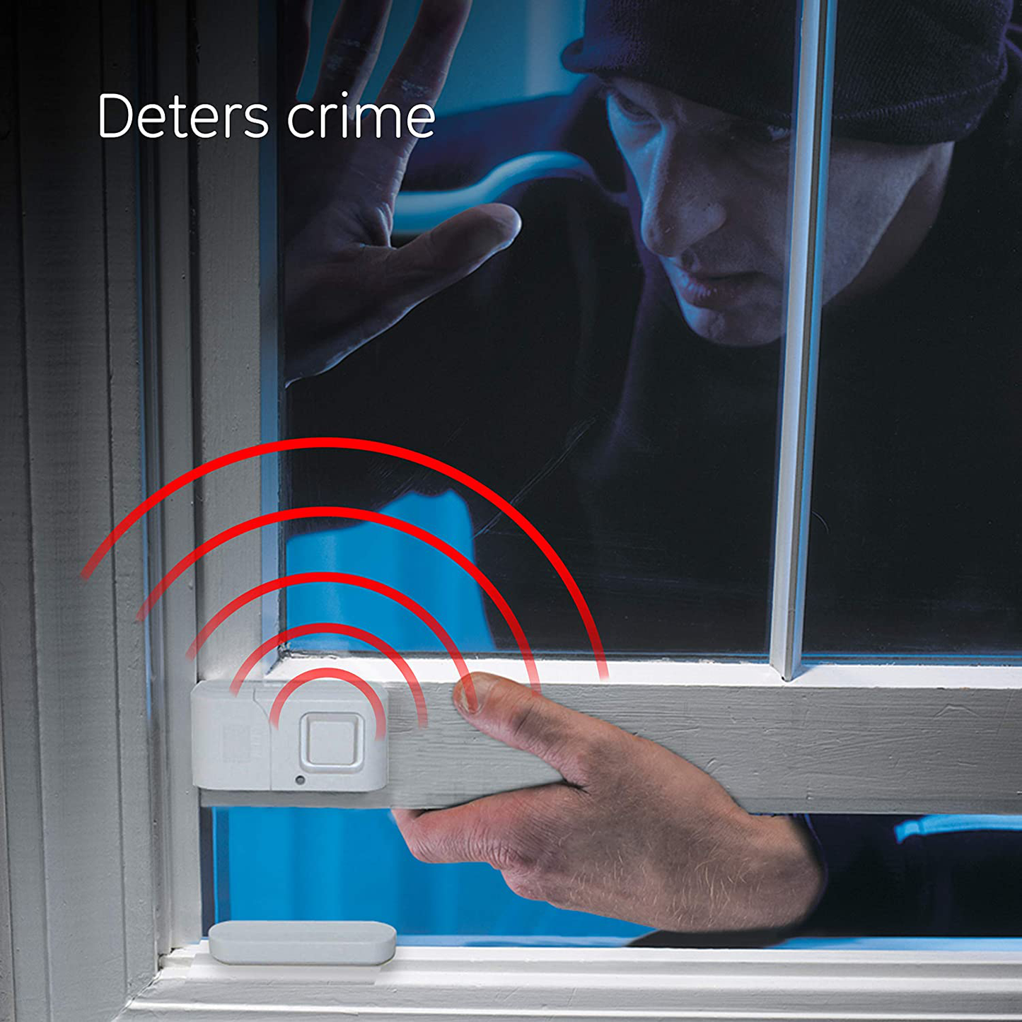 GE Personal Security Window/Door Burglar Alert, Wireless, Chime/Alarm, Easy Installation, Ideal for Home, Garage, Apartment, Dorm, RV and Office