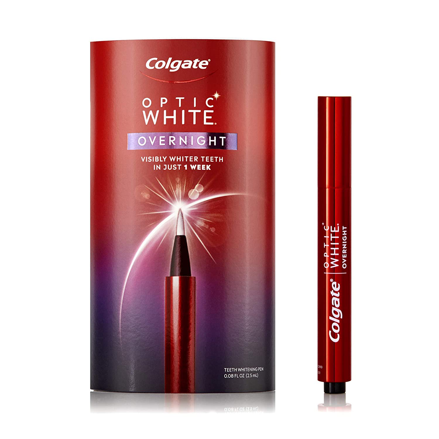 Colgate Optic White Overnight Teeth Whitening Pen, Teeth Stain Remover to Whiten Teeth or Toothpaste