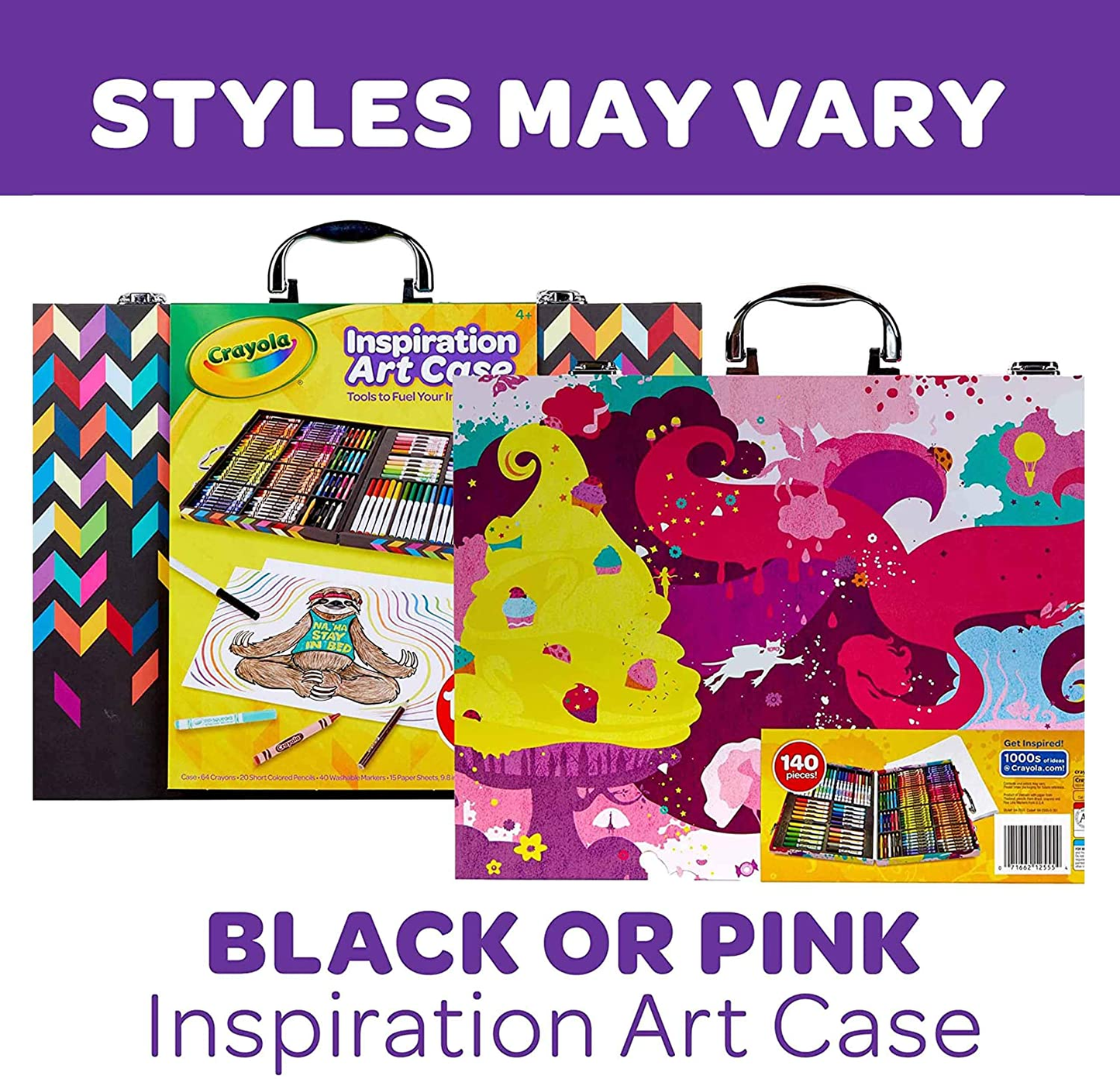 Crayola Inspiration Art Case in Pink, Gifts for Kids Age 5+, 140 Count