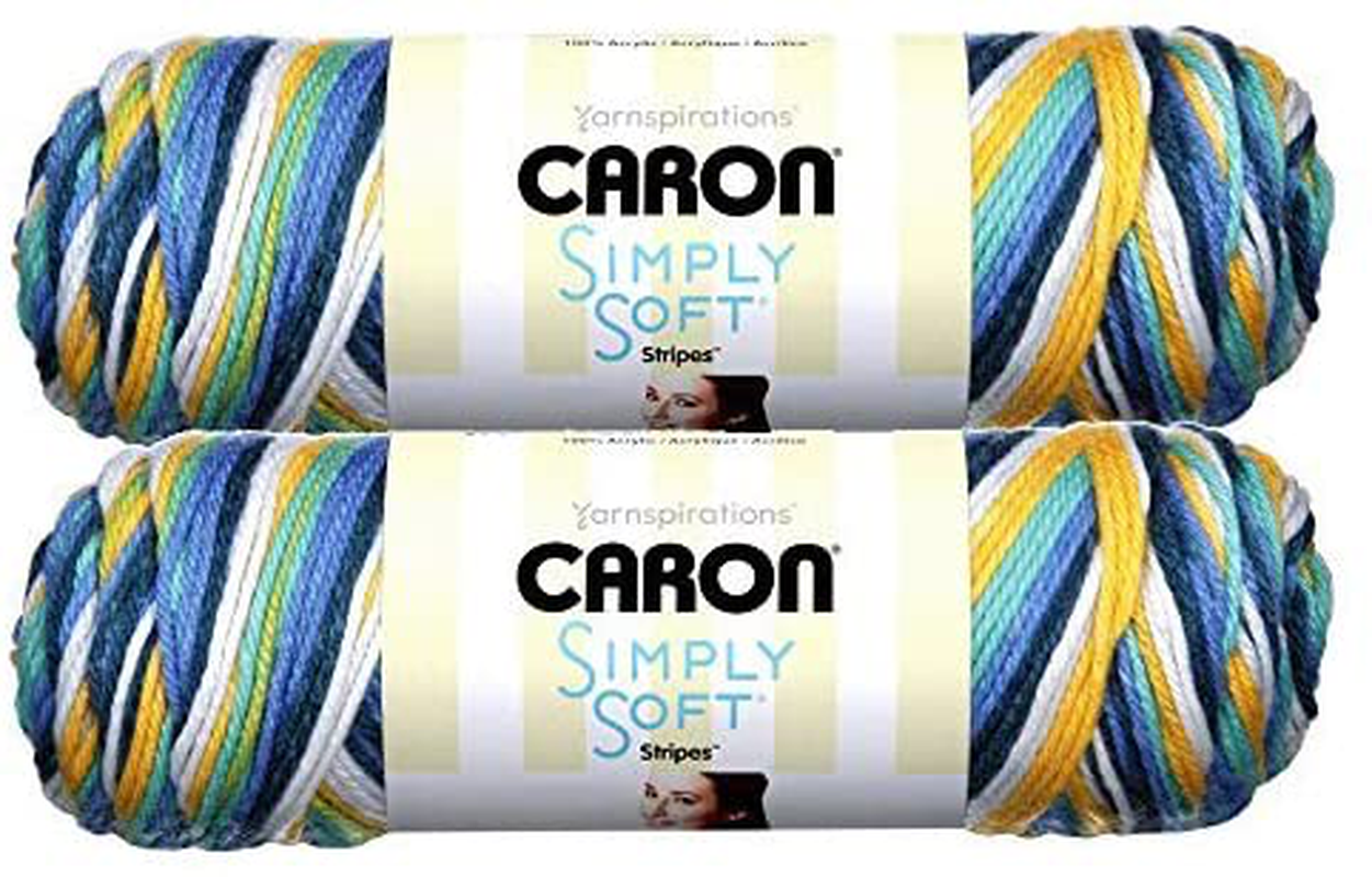 Caron Simply Soft Bulk Buy Paints 100% Acrylic Yarn (2-Pack) ~ 5 oz. Skeins