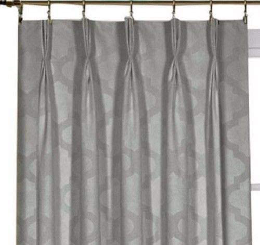 Achim Home Furnishings, Silver Windsor Pinch Pleat Pane, 34 by 63", 34 X 63