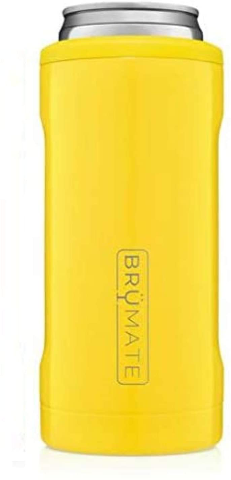 BrüMate Hopsulator Slim Double-walled Stainless Steel Insulated Can Cooler for 12 Oz Slim Cans