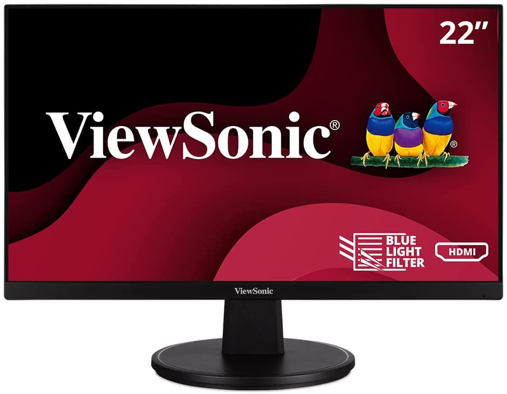 Viewsonic VS2247-MH 22 Inch 1080P Monitor with 75Hz, Adaptive Sync, Thin Bezels, Eye Care, HDMI, VGA Inputs for Home and Office