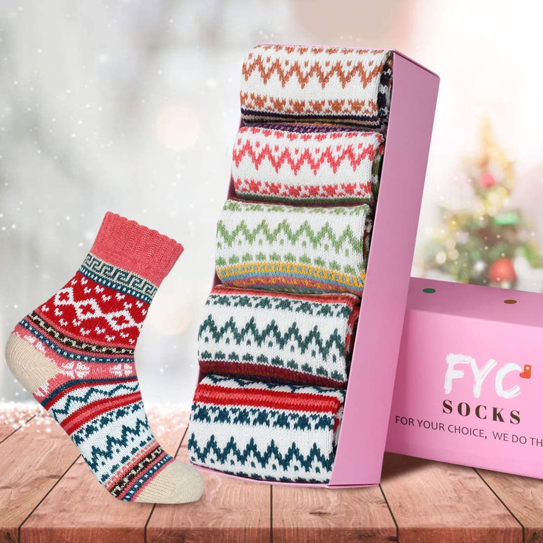 Women Socks Winter Women Socks Warm Thick Soft Wool Socks Christmas Gift Socks for Women Cozy Crew Socks