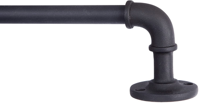 Kenney Adler 5/8" Indoor/Outdoor Rust-Resistant Wrap Around Curtain Rod, 48-84", Brushed Nickel