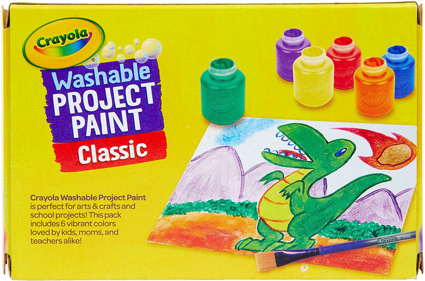Crayola Washable Kids Paint, 6 Count, Kids At Home Activities, Painting Supplies, Gift, Assorted