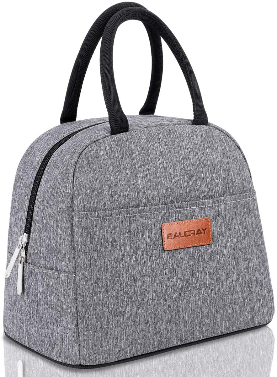 BALORAY Lunch Bag Tote Bag Lunch Bag for Women Lunch Box Insulated Lunch Container (Beige with leopard)