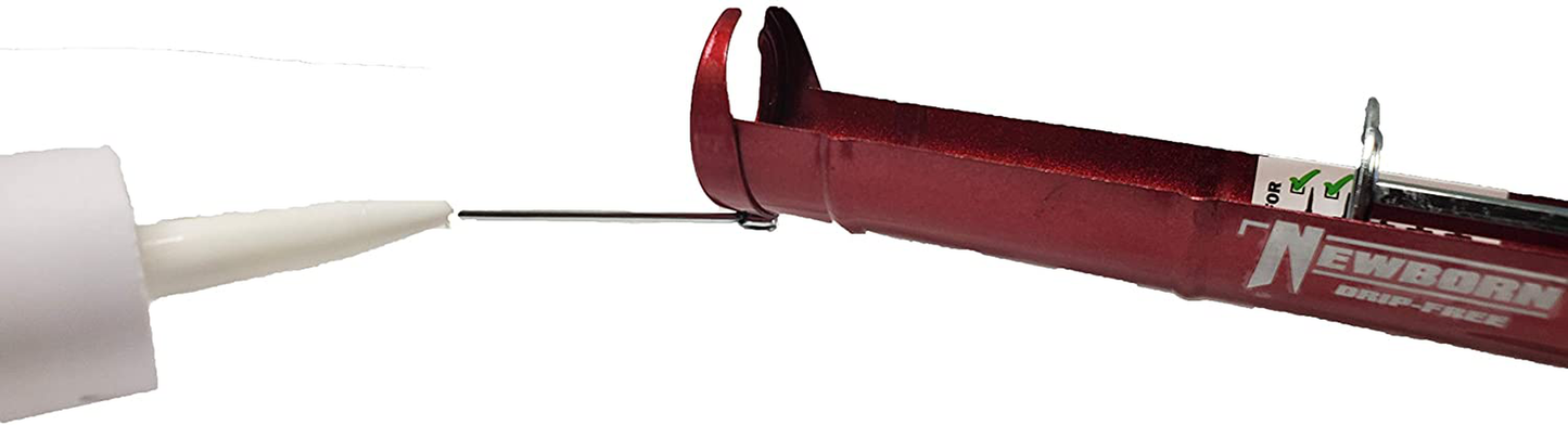Newborn 930-GTD Drip-Free Smooth Hex Rod Cradle Caulking Gun with Gator Trigger Comfort Grip, 1/10 Gallon Cartridge, 10:1 Thrust Ratio