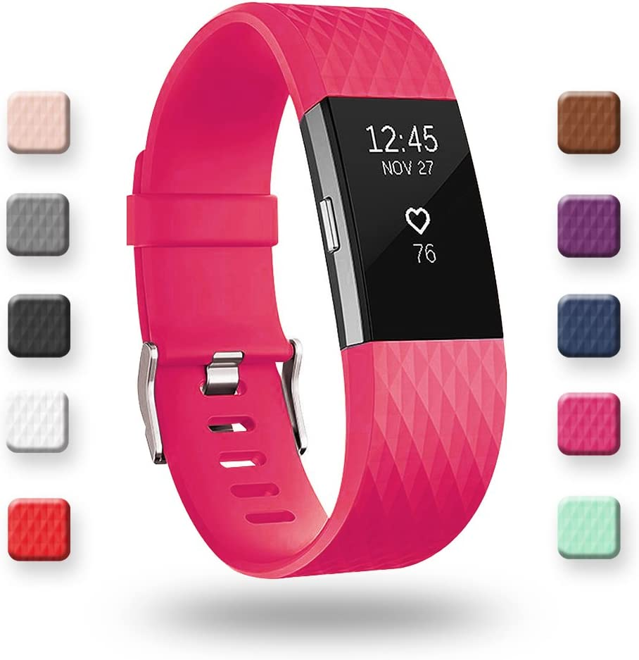 Replacement Bands Compatible for Fitbit Charge 2, Classic & Special Edition Adjustable Sport Wristbands