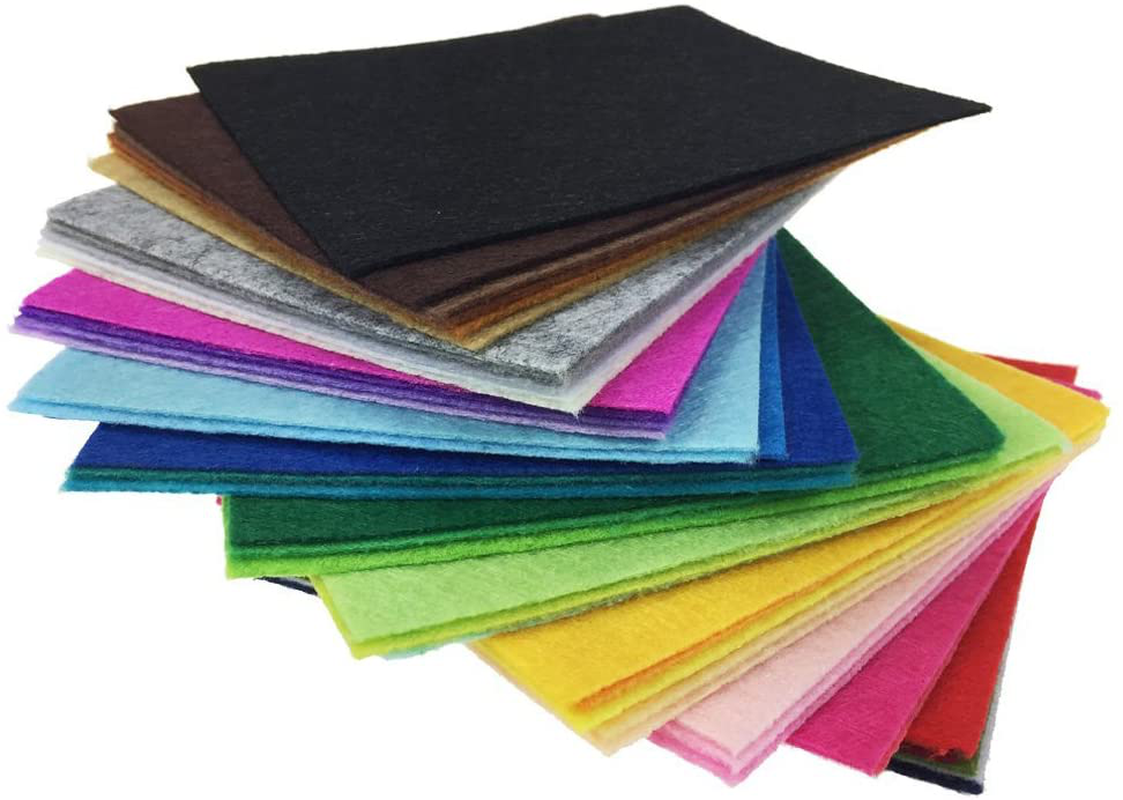 42pcs Felt Fabric Sheet Assorted Color DIY Craft Squares Felt