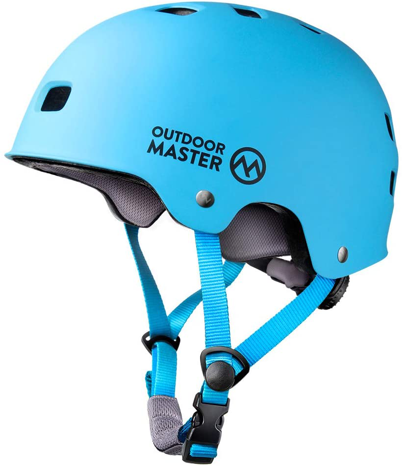 OutdoorMaster Skateboard Cycling Helmet - Two Removable Liners Ventilation Multi
