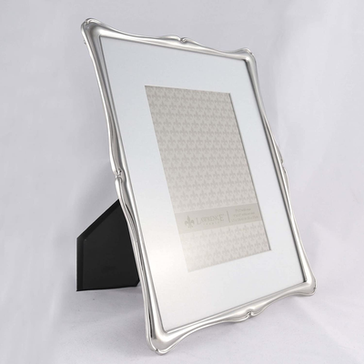 Lawrence Frames 710280 5 by 7-Inch Silver Metal Romance Picture Frame, 8 by 10-Inch Matted