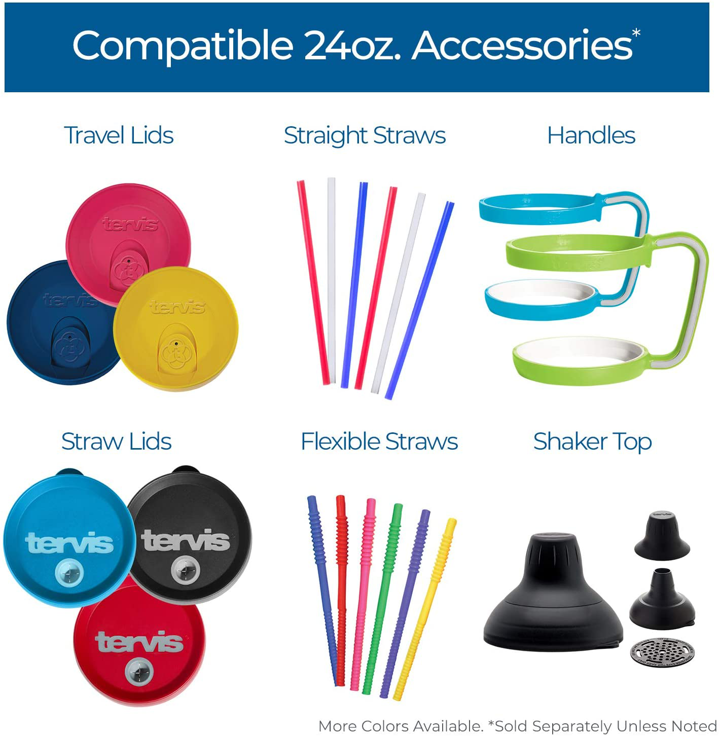 Tervis Travel Lid Insulated Tumbler, Fits 16oz, Assorted Navy Green Blue Turquoise