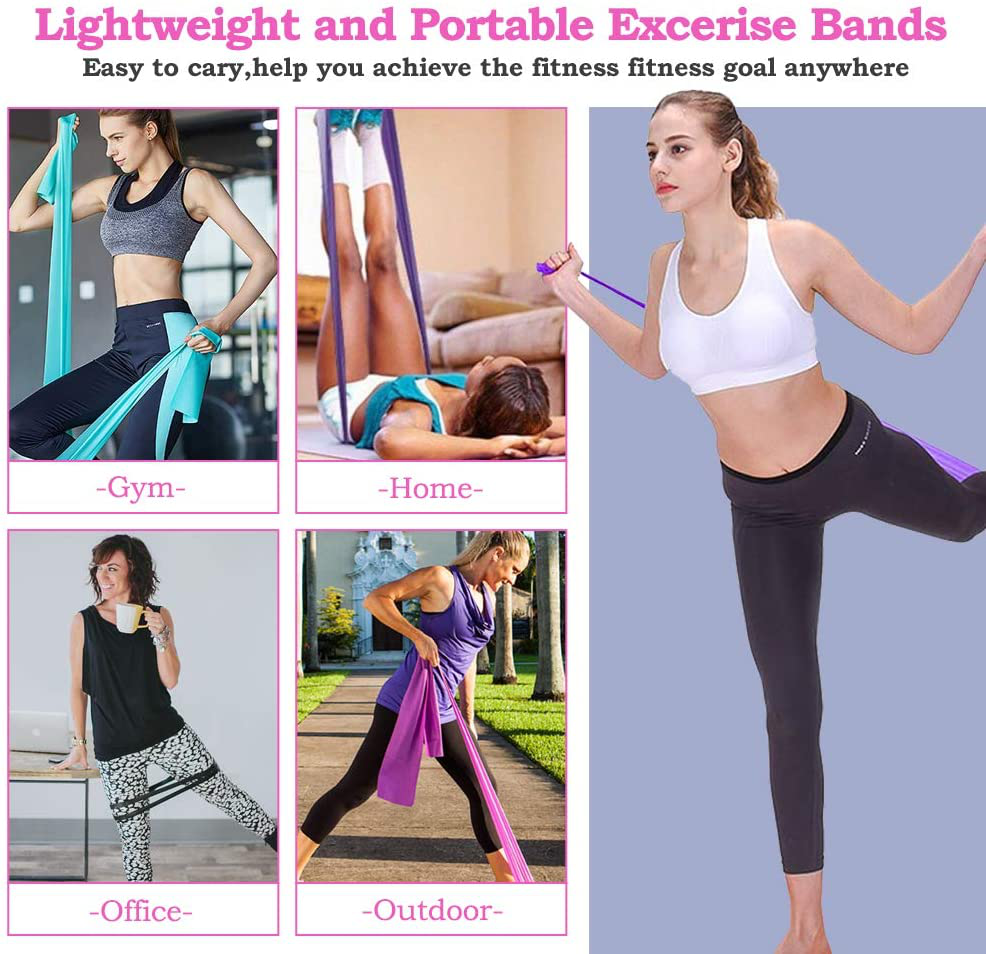 Stretching Exercise Fitness Band None Smell Elastic Bands Yoga Gym Body Exercising Straps