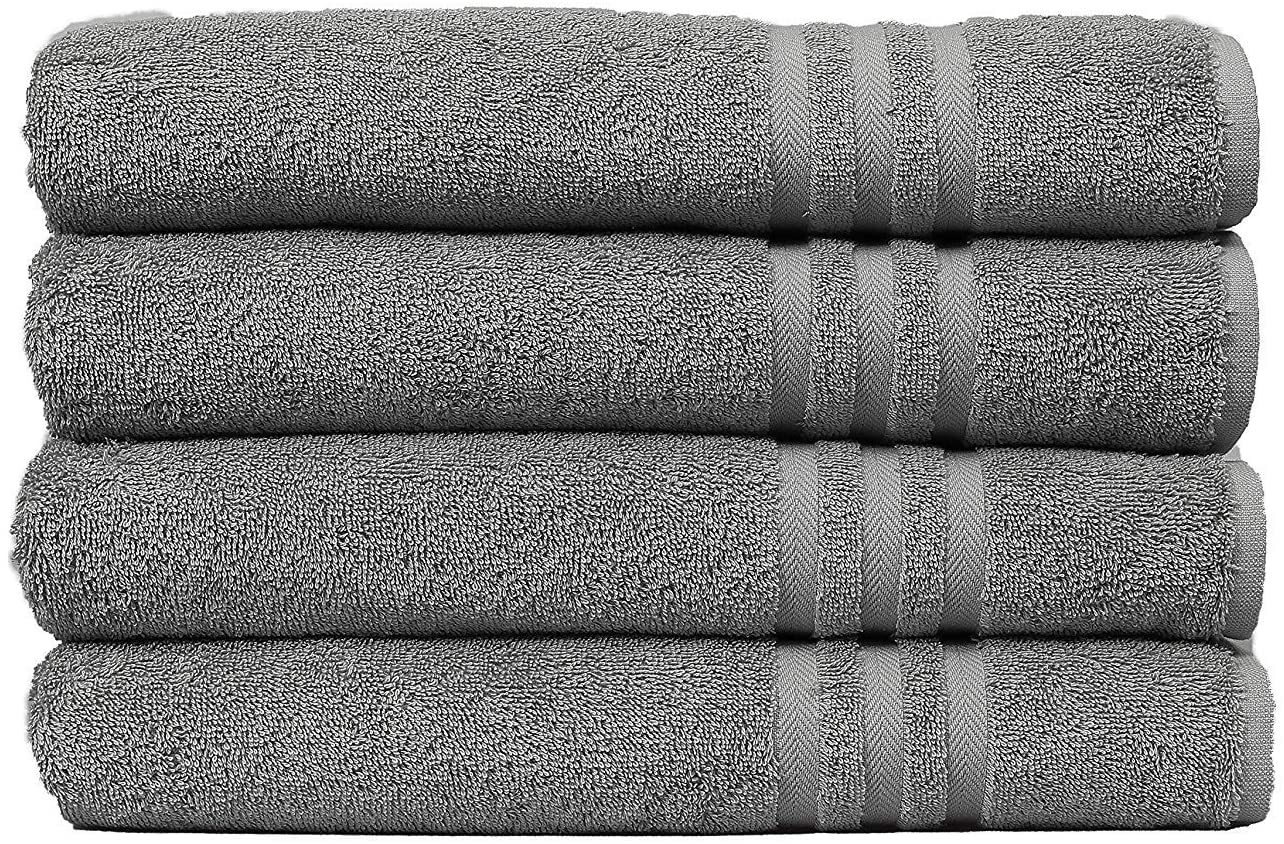 ECO TOWELS 100% Cotton Bath Towels - Cotton Towels for Bathroom - Set of 4 Bath Towel - Shower Towels, Highly Absorbent Bath Towel 27”X54”